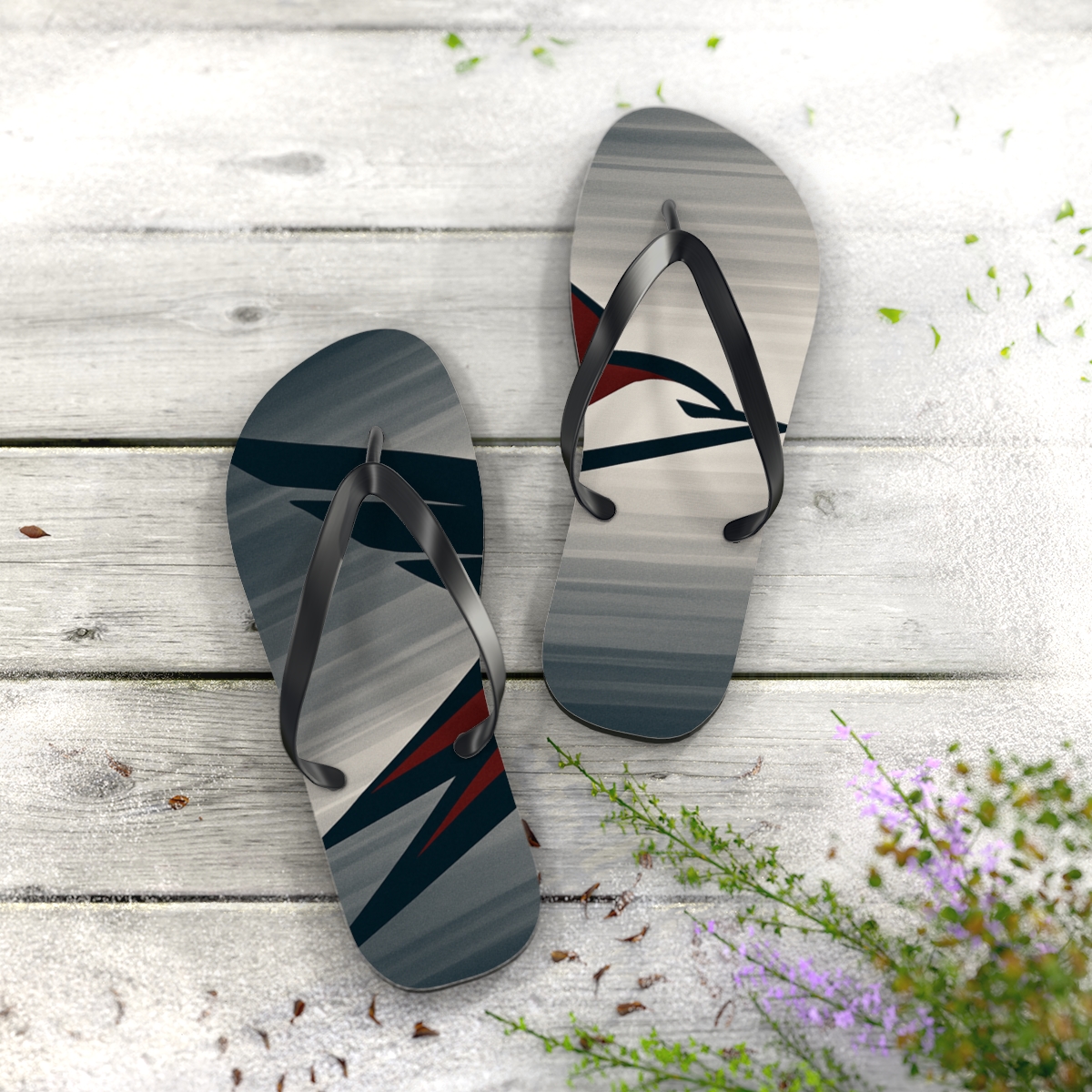 Precision Dive Of The Falcon colorful rubber flip flops