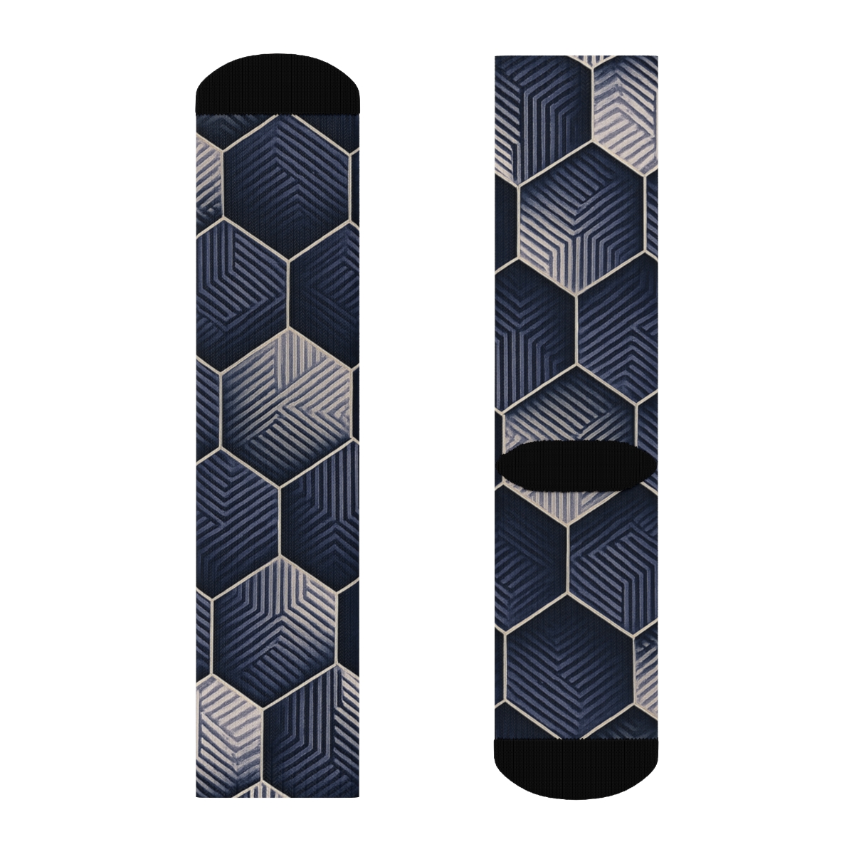Hexagonal Lattice Herringbone custom socks