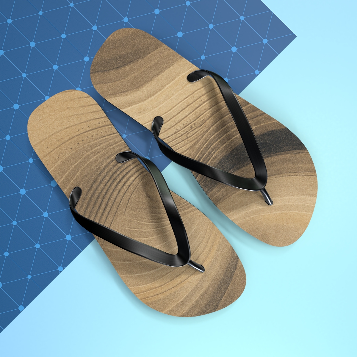 Wind Scour Arc Ripple Weave custom flip flops