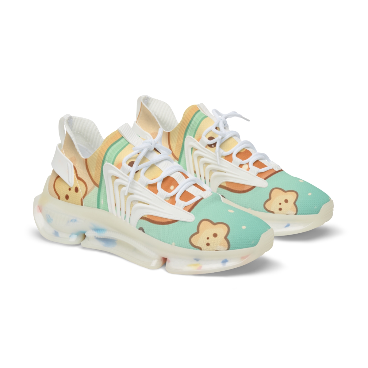 Pastel Planet Pudding Pals personalized athletic sneakers