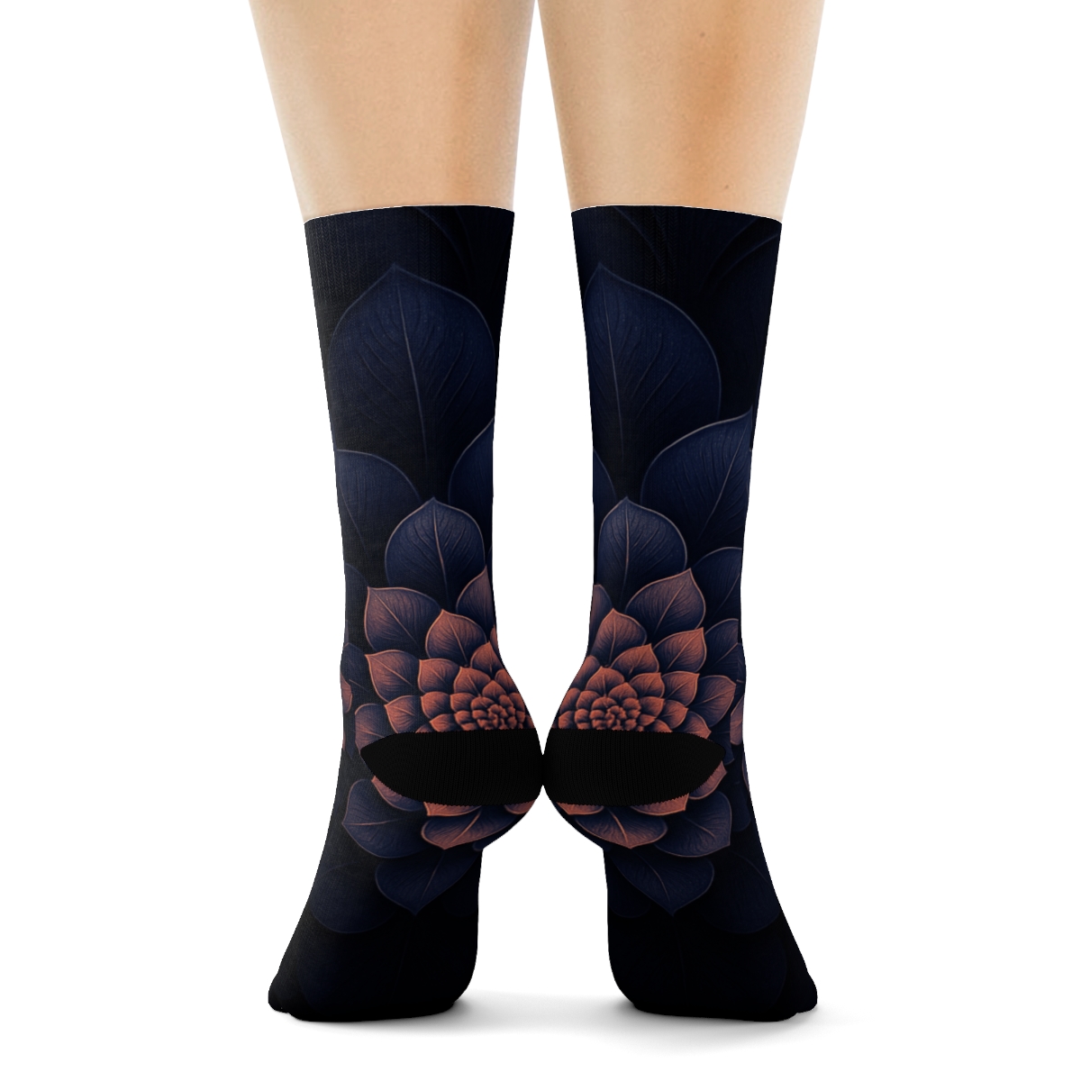 Camellia Vortex Rosette trendy colorful socks