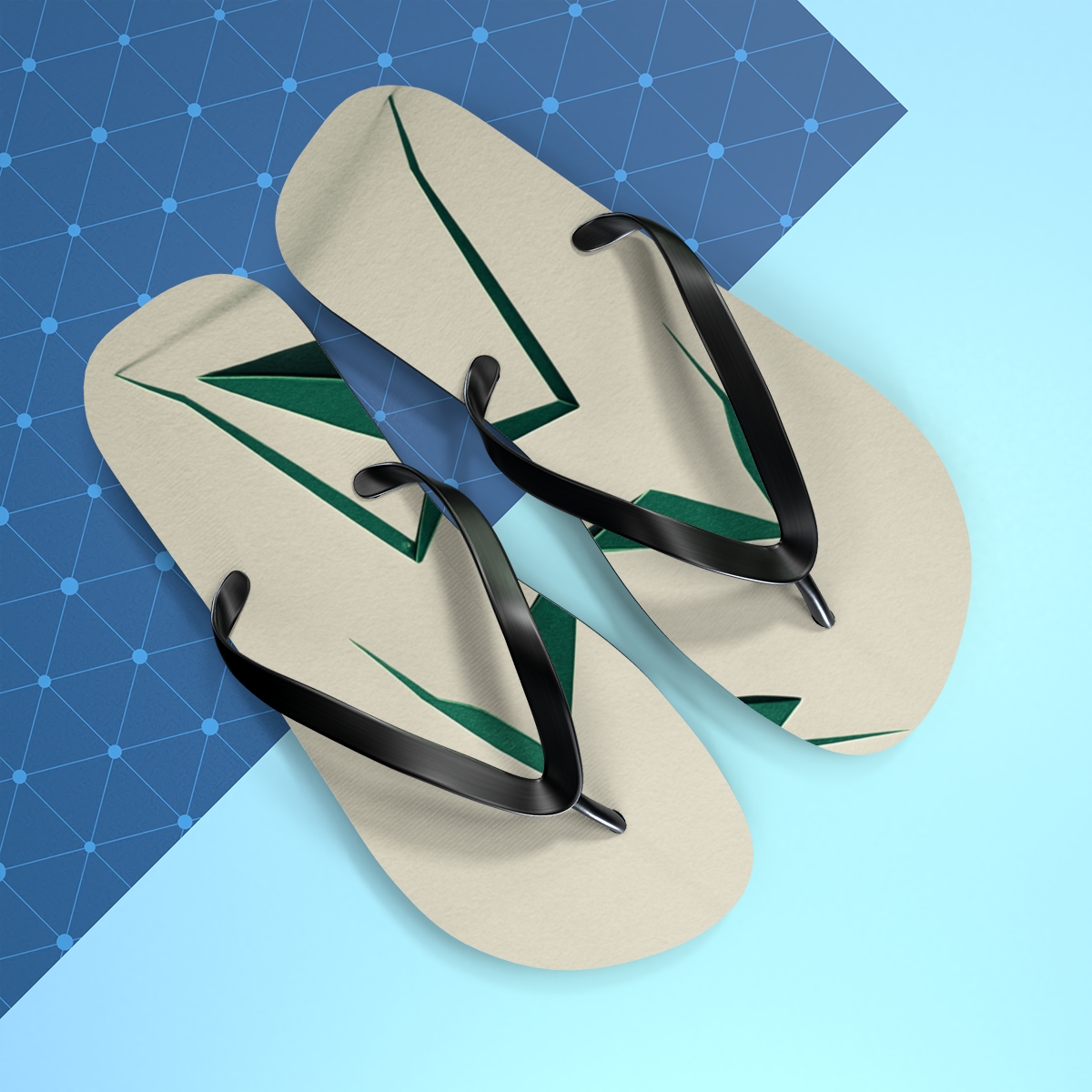 Praying Mantis Origami Stillness stylish summer flip flops