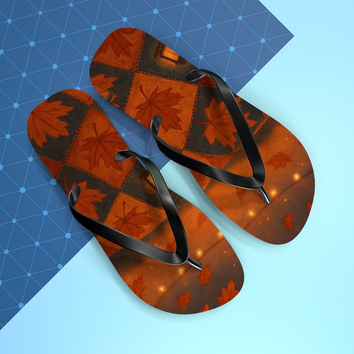 Autumn Lantern Nightfall Quilt comfortable casual flip flops