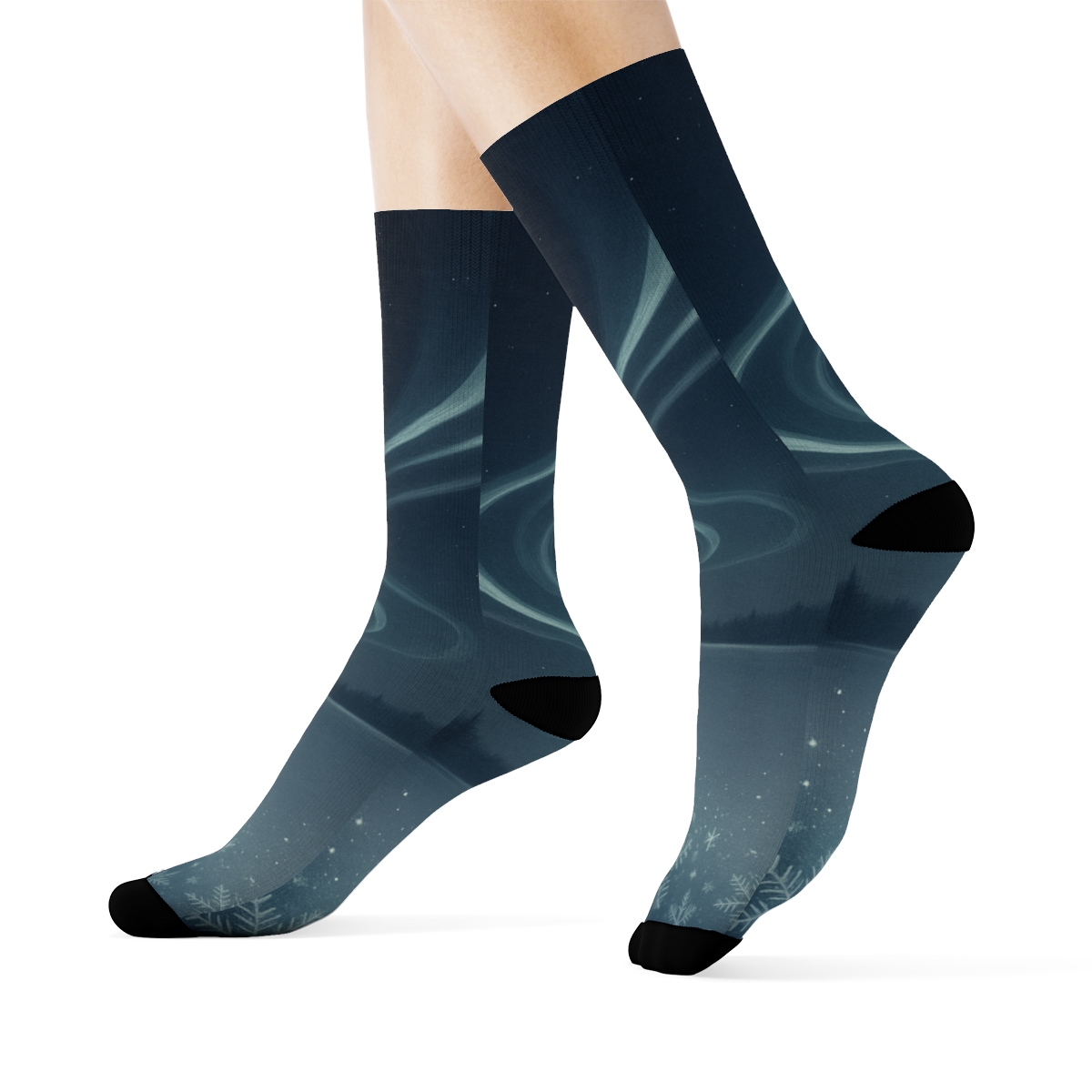 Frosted New Year Aurora sports performance socks