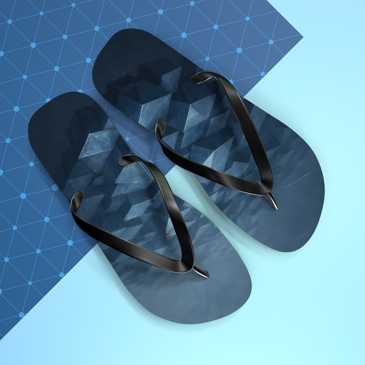 Mineral Facet Prism Drift personalized beach flip flops