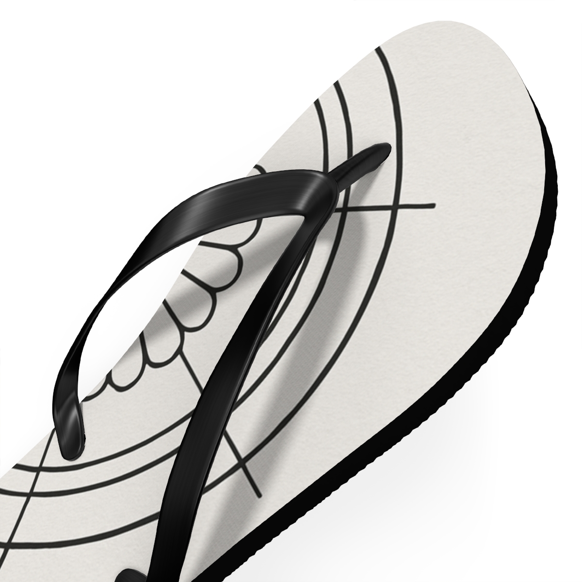 Minimal Eclipse Lattice Rosette colorful rubber flip flops