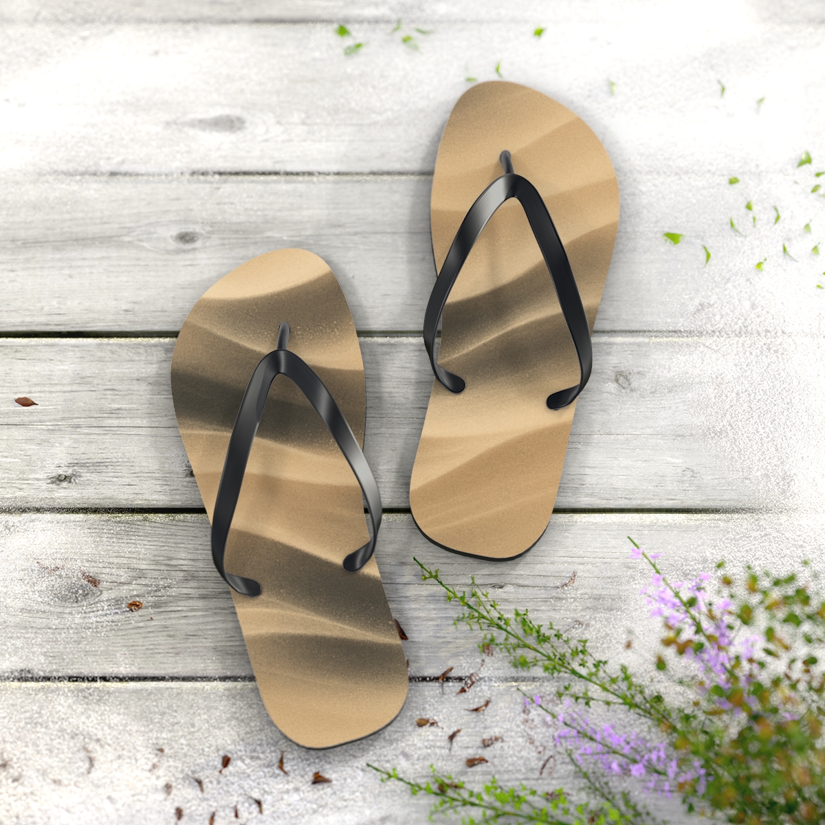 Wind Sculpted Arc Weave unique graphic flip flops