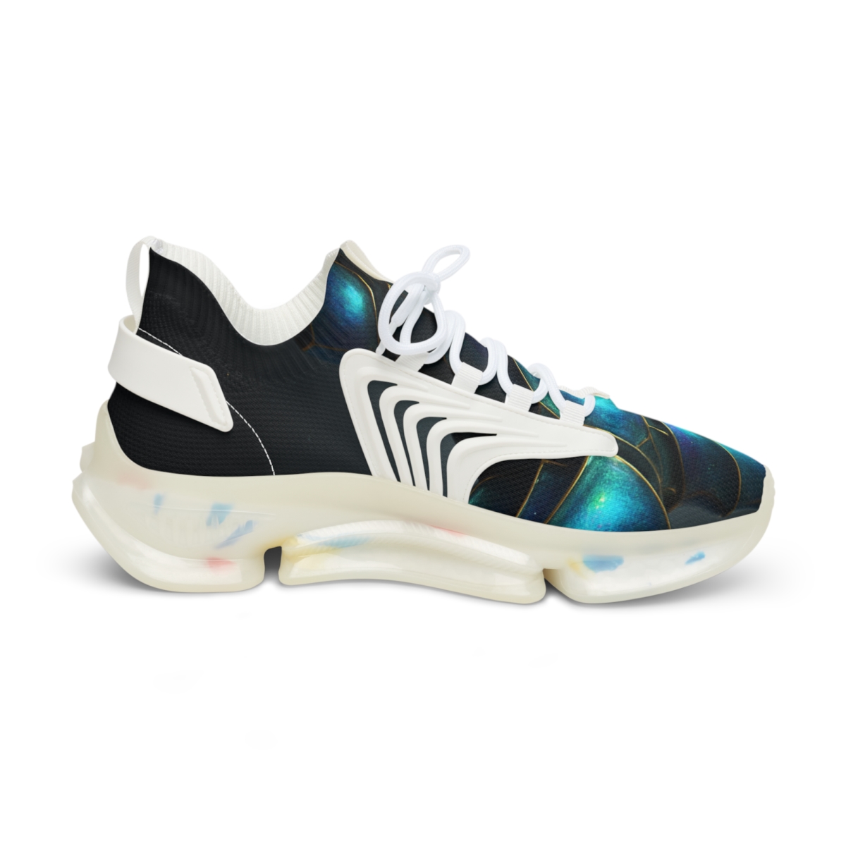 Iridescent Beetle Carapace Halo stylish casual sneakers