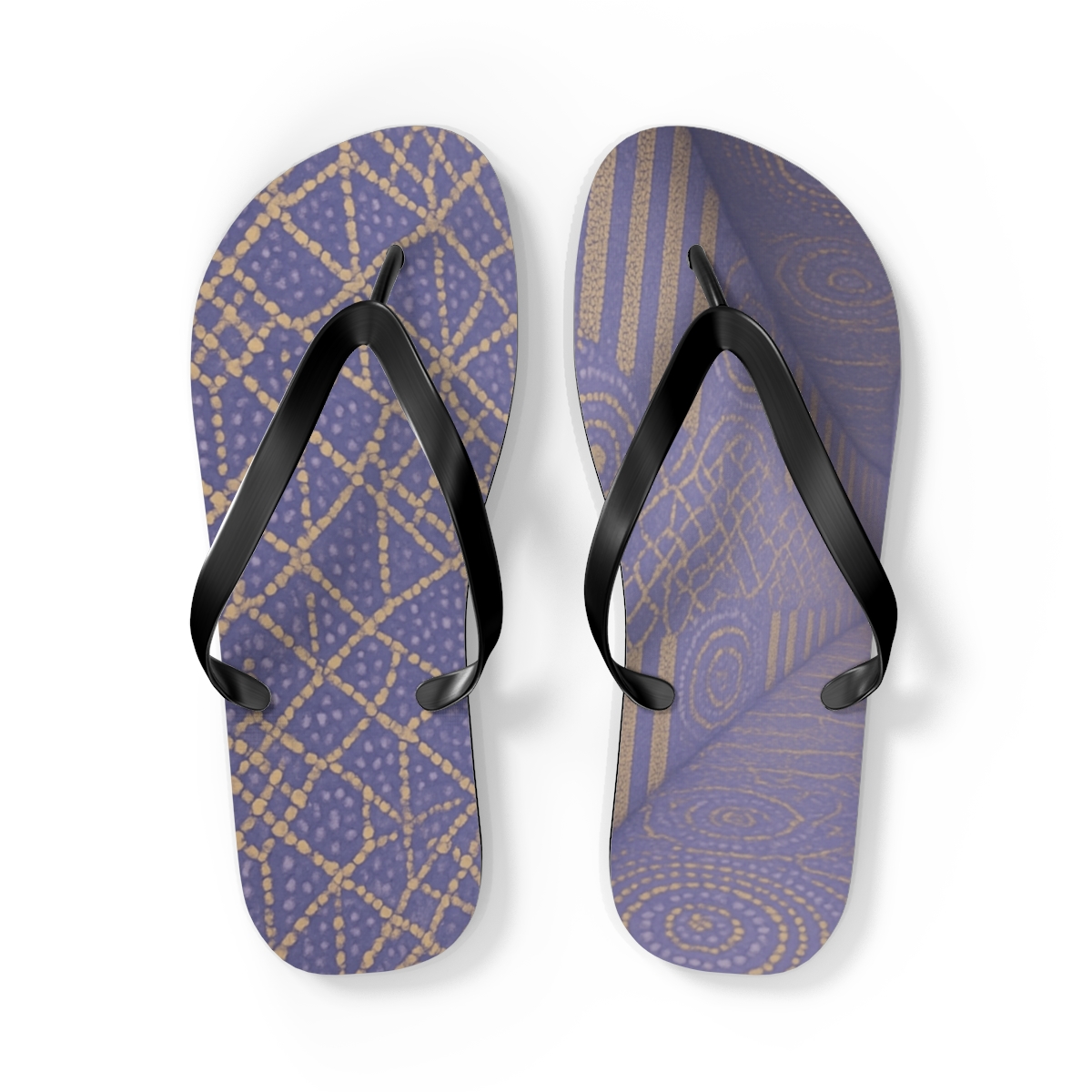 Lavender Lattice Breeze Flip Flops