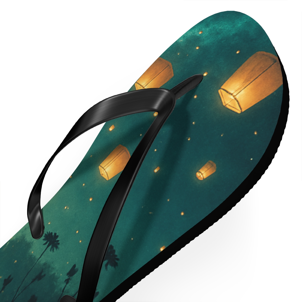 Midsummer Lantern Nebula stylish summer flip flops
