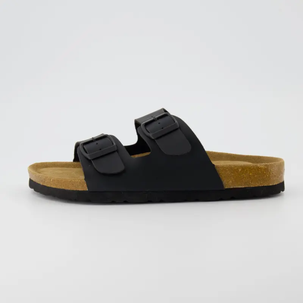Dual Strap Cork Footbed Slides