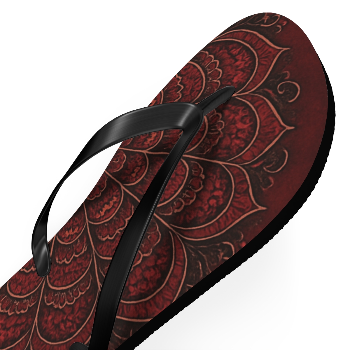 Crimson Spiral Rosette Atlas comfortable casual flip flops