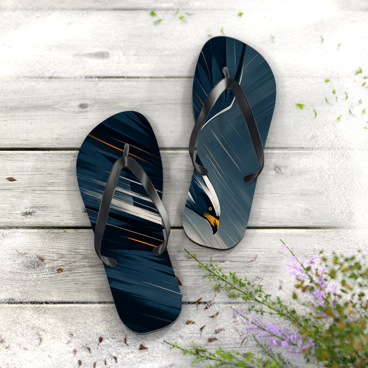 Keystone Dive Vector personalized beach flip flops