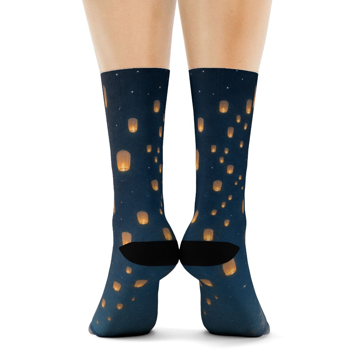 Winter Lantern Constellation unique printed sockscustom socks