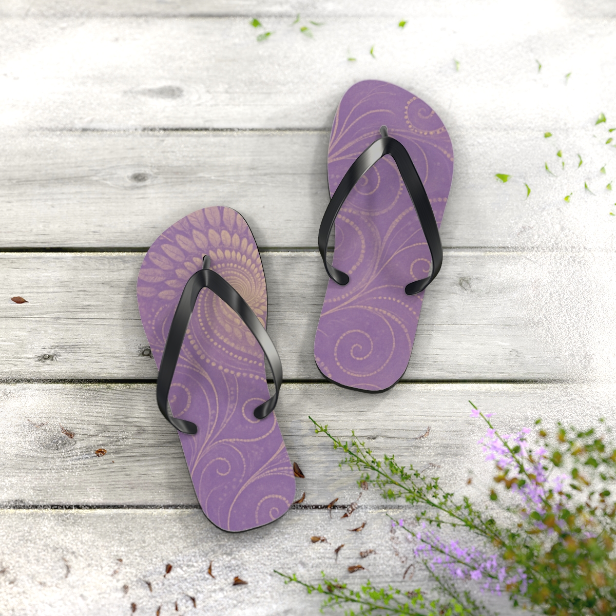 Lavender Ripple Harmony Flip Flops