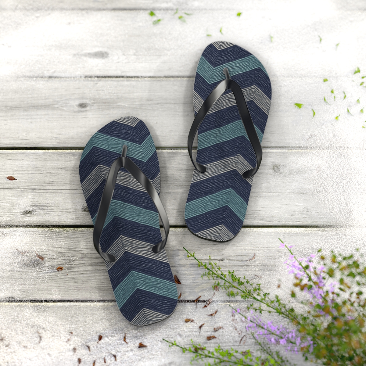 Tidal Wave Pattern Flip Flops