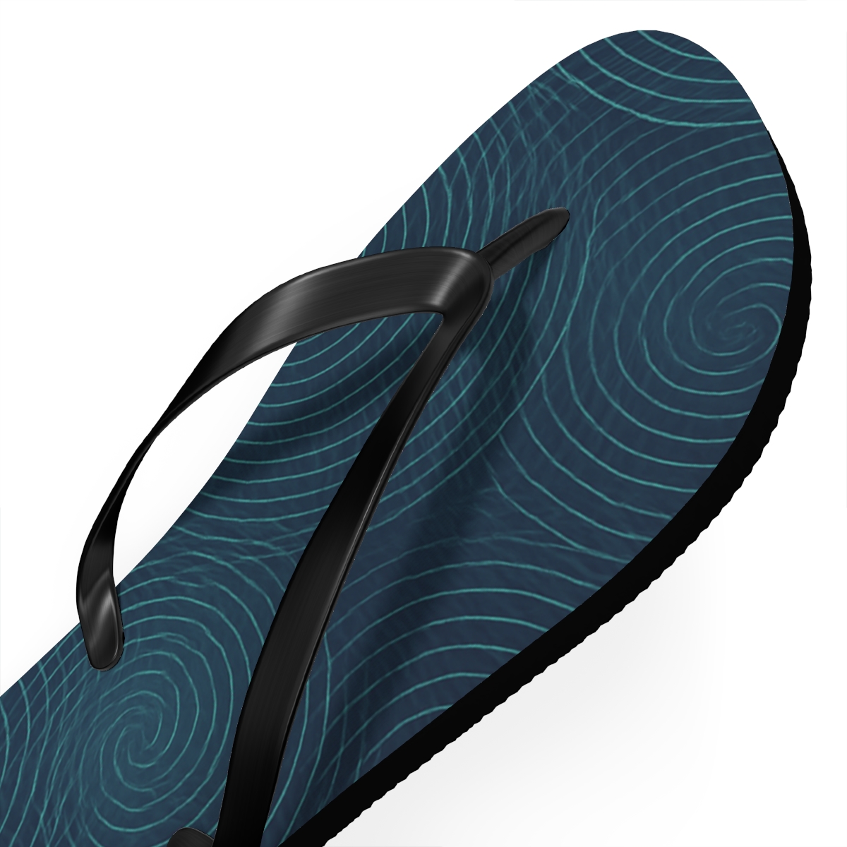 Moire Spiral Grid Veil custom flip flops