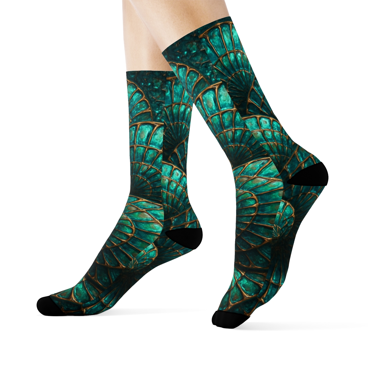 Iridescent Beetle Mosaic personalized cozy socks