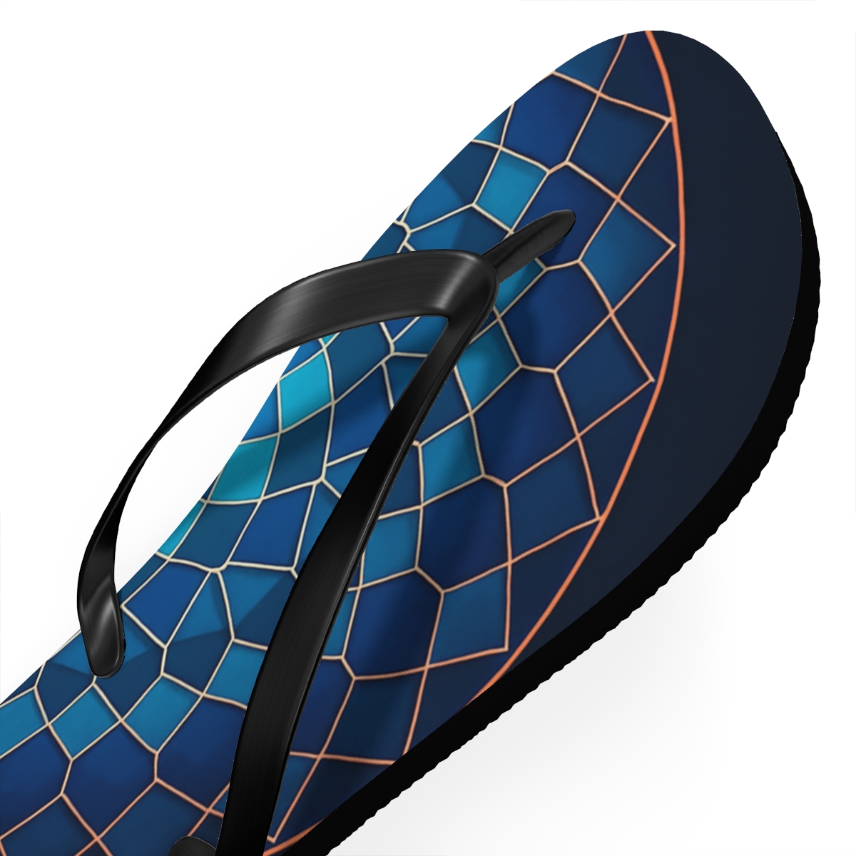 Prismatic Orbit Lattice trendy printed flip flops