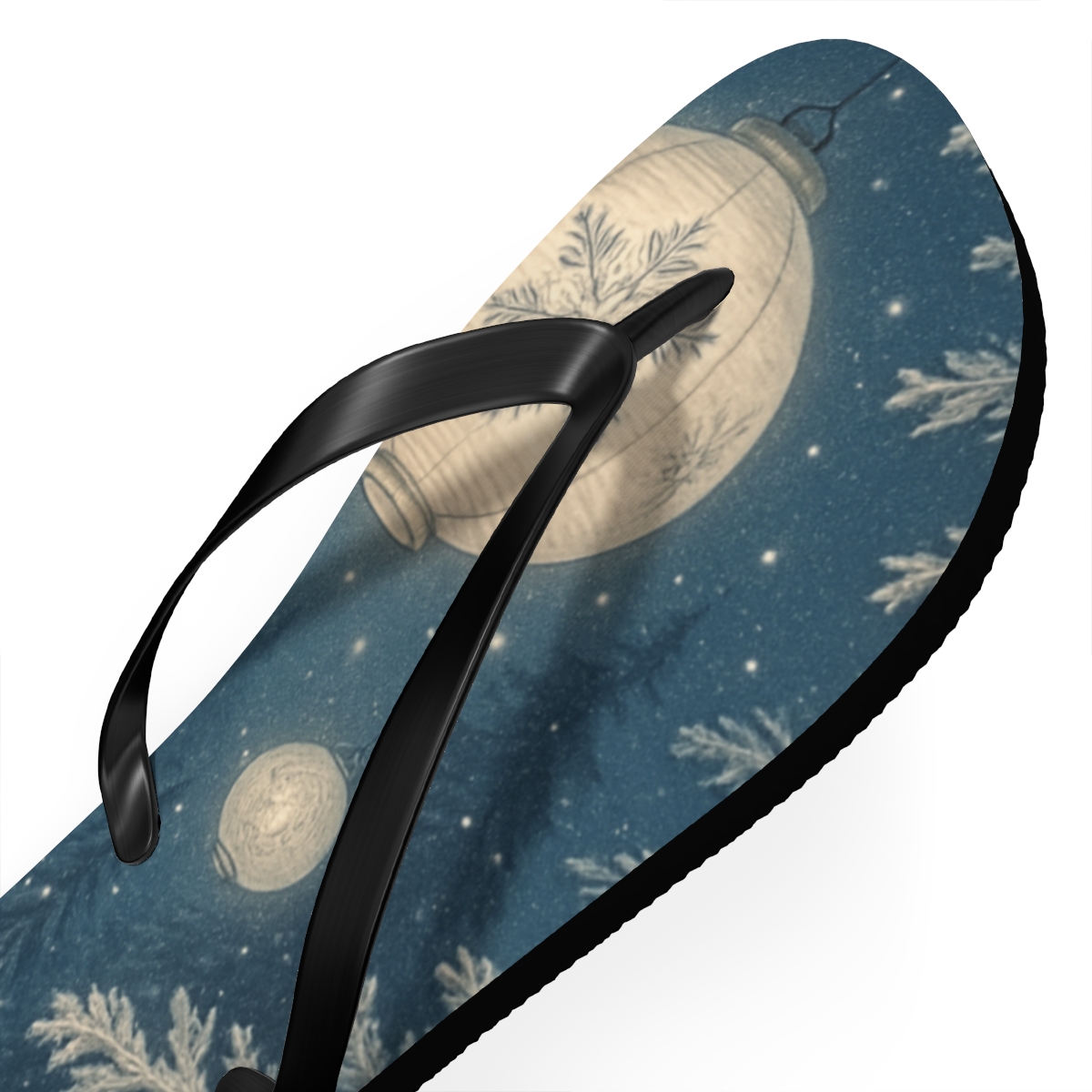 Winter Lantern Constellation soft sole flip flops