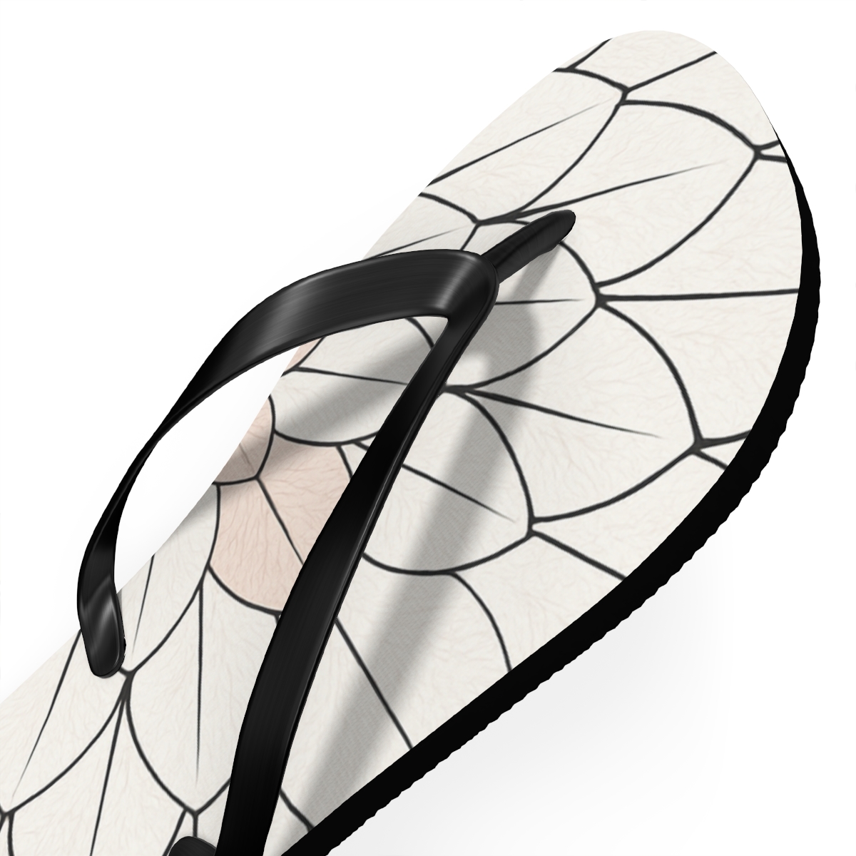 Camellia Kernel Rosette unique graphic flip flops