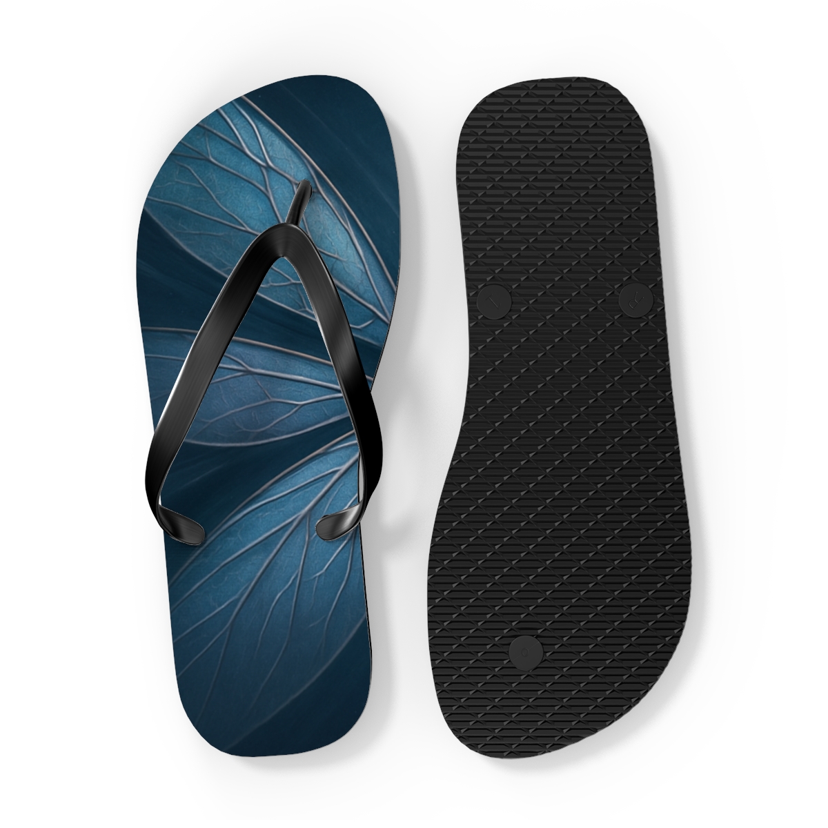 Dragonfly Phase Shift Filigree colorful rubber flip flops