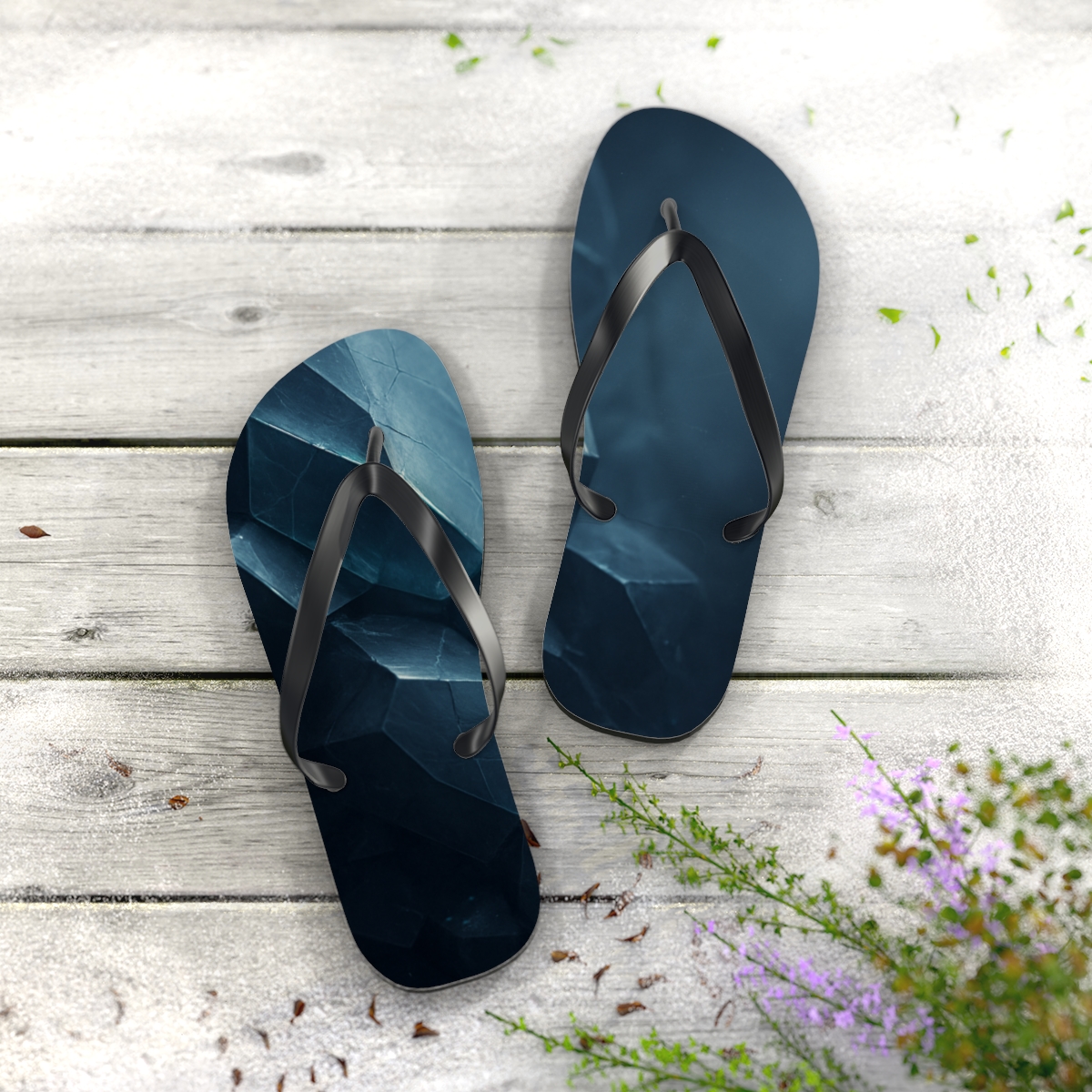 Mineral Facet Prism Drift colorful rubber flip flops