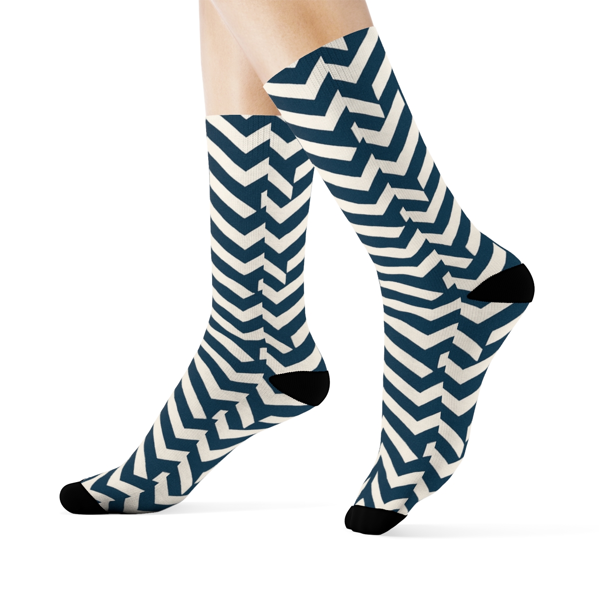 Phase Shift Chevron Grid warm winter socks