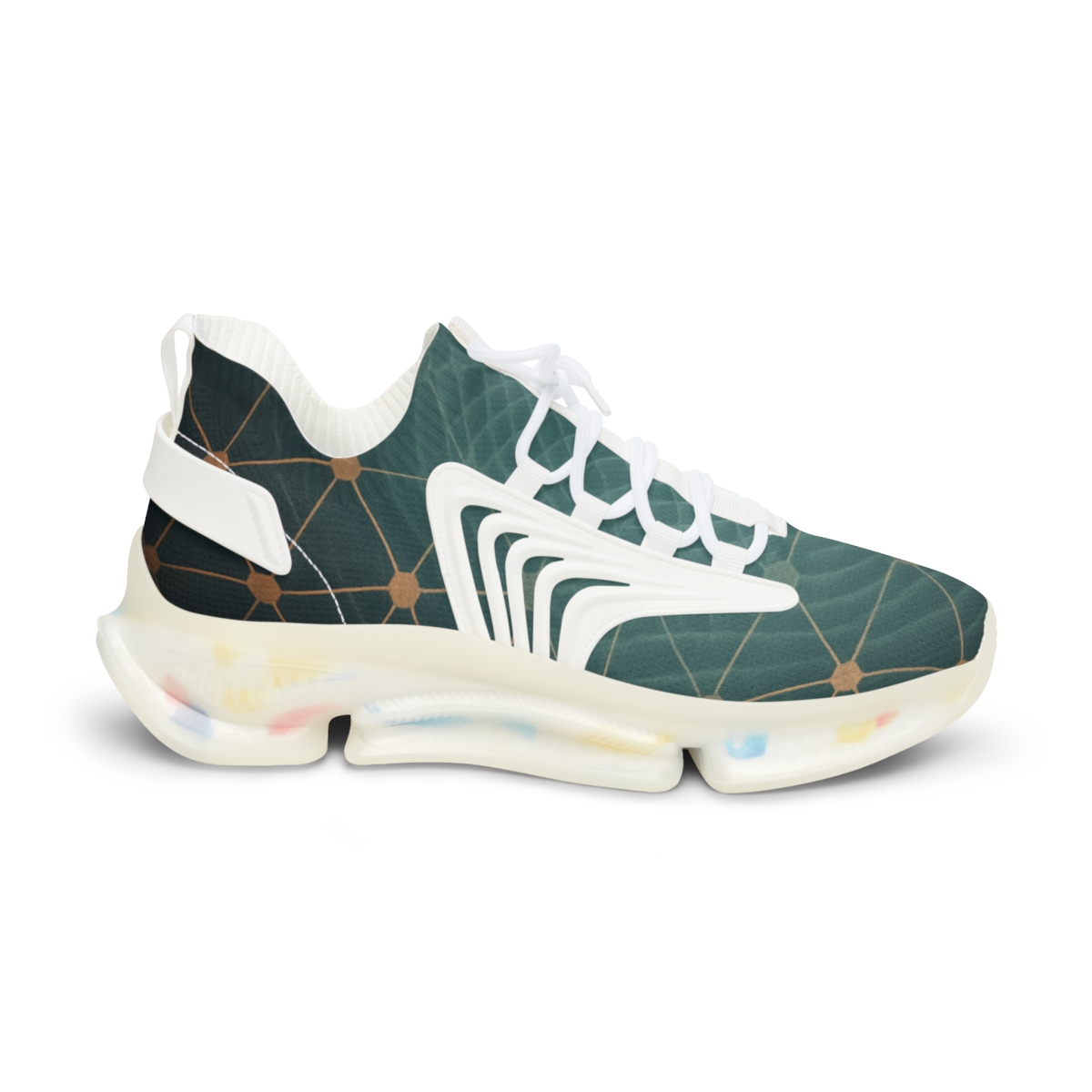 Moire Hex Lattice personalized athletic sneakers