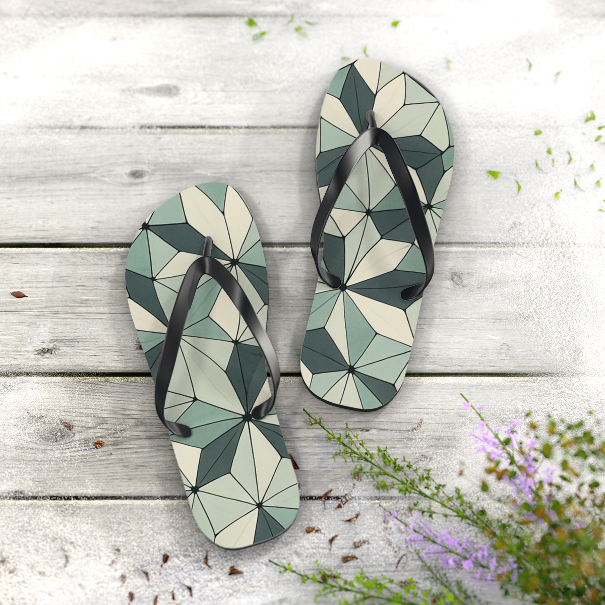 Lotus Shard Lattice comfortable casual flip flops