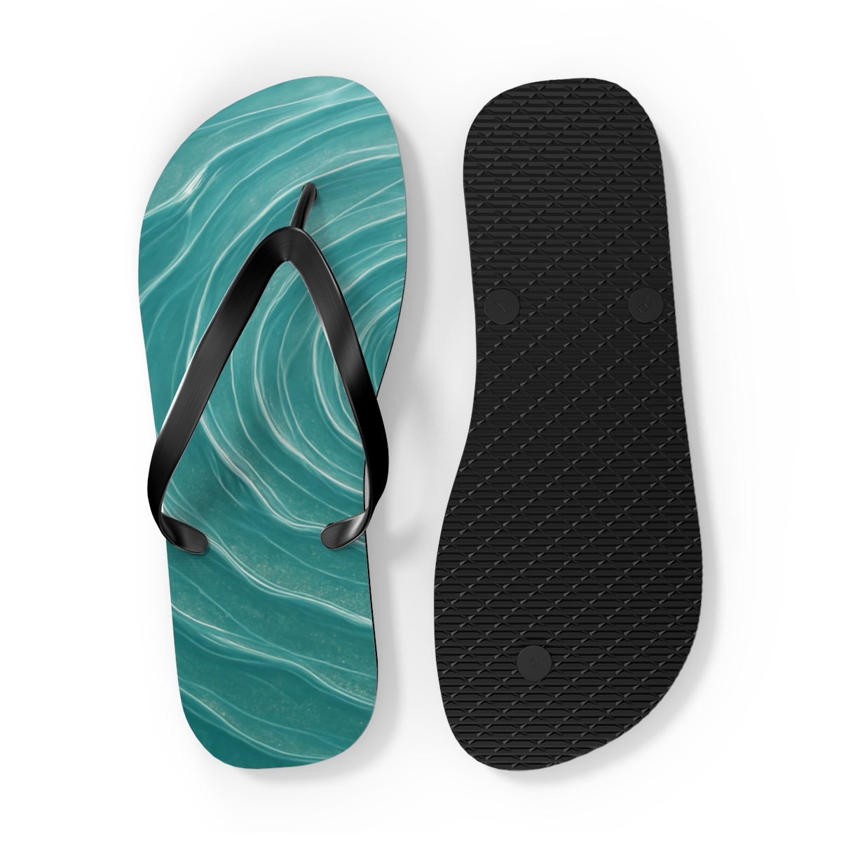 Vortex Ripple Glassfield unique graphic flip flops