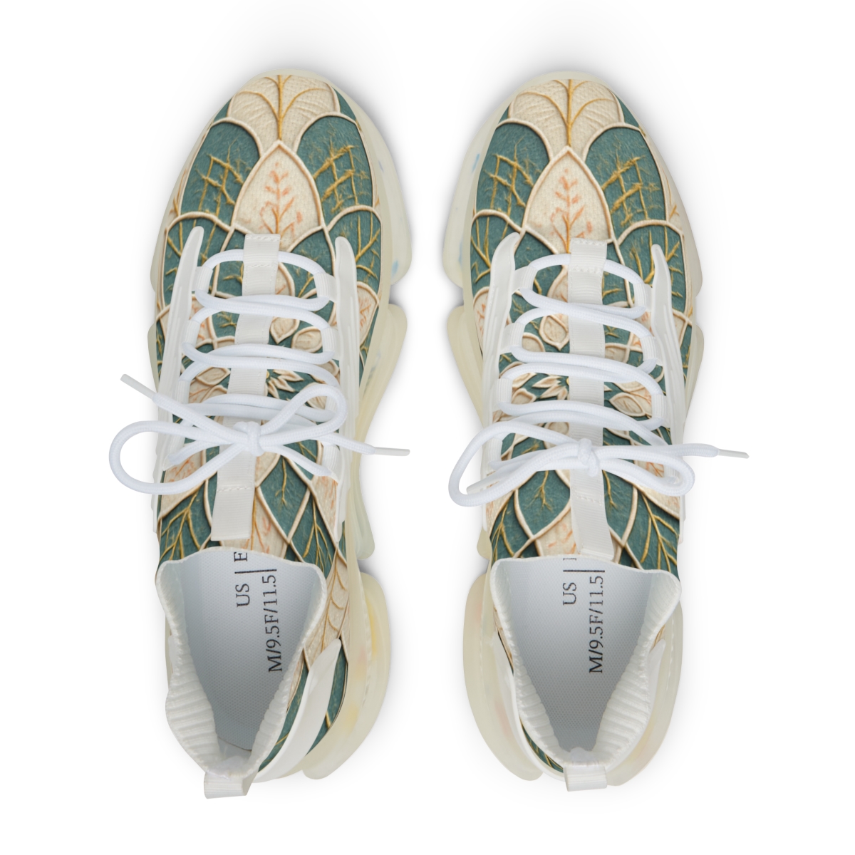 Camellia Fractal Medallion stylish casual sneakers