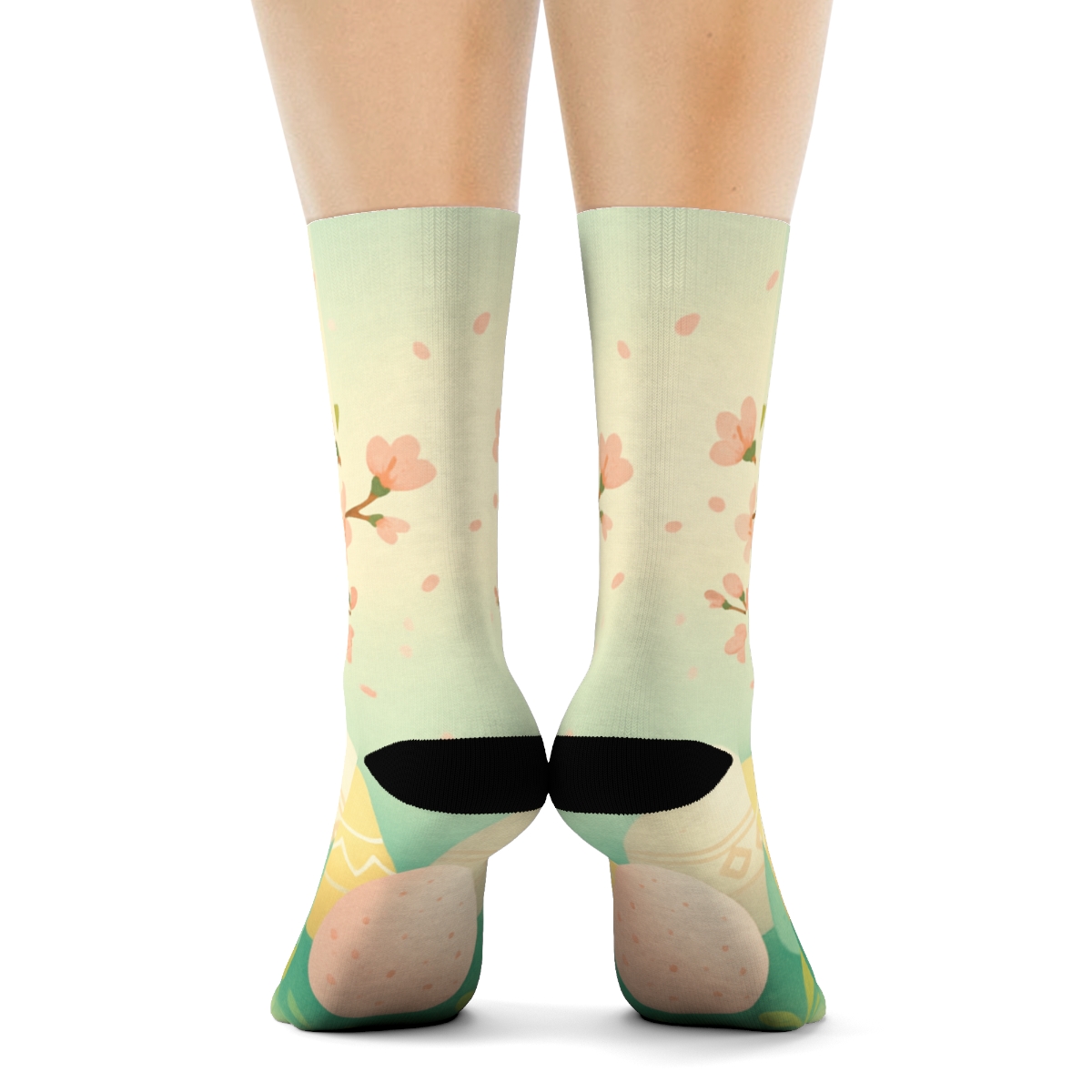 Spring Equinox Eggshell Aurora designer logo socks