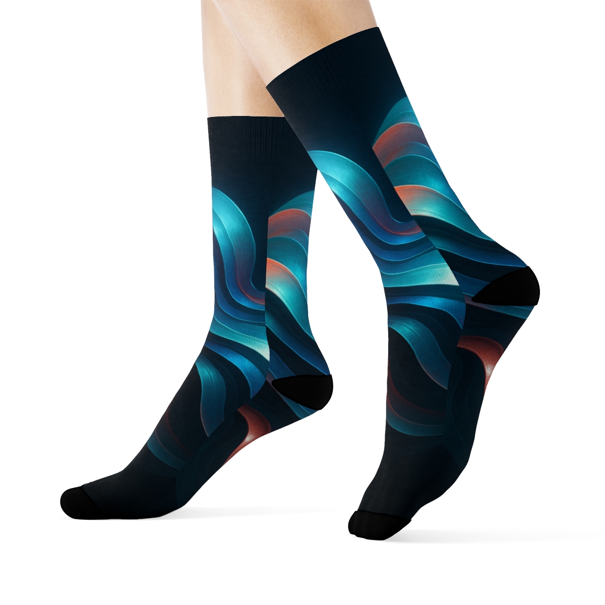 Chromatic Pulse Of The Cuttlefish unique printed socks