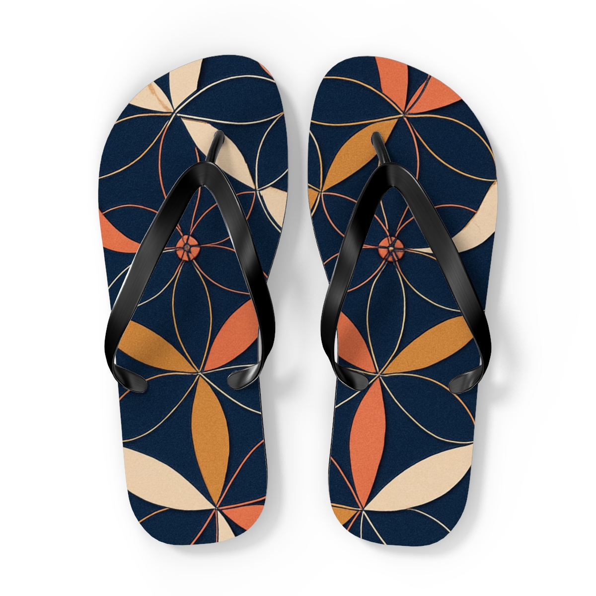 Orchid Petal Interlace designer logo flip flops