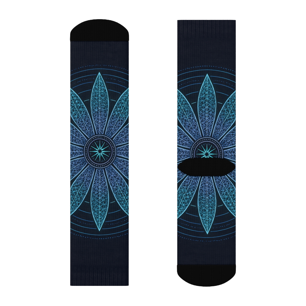 Midnight Petal Lattice stylish patterned socks