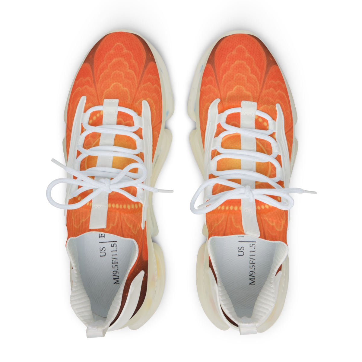 Petal Halo Fractal unique printed sneakers