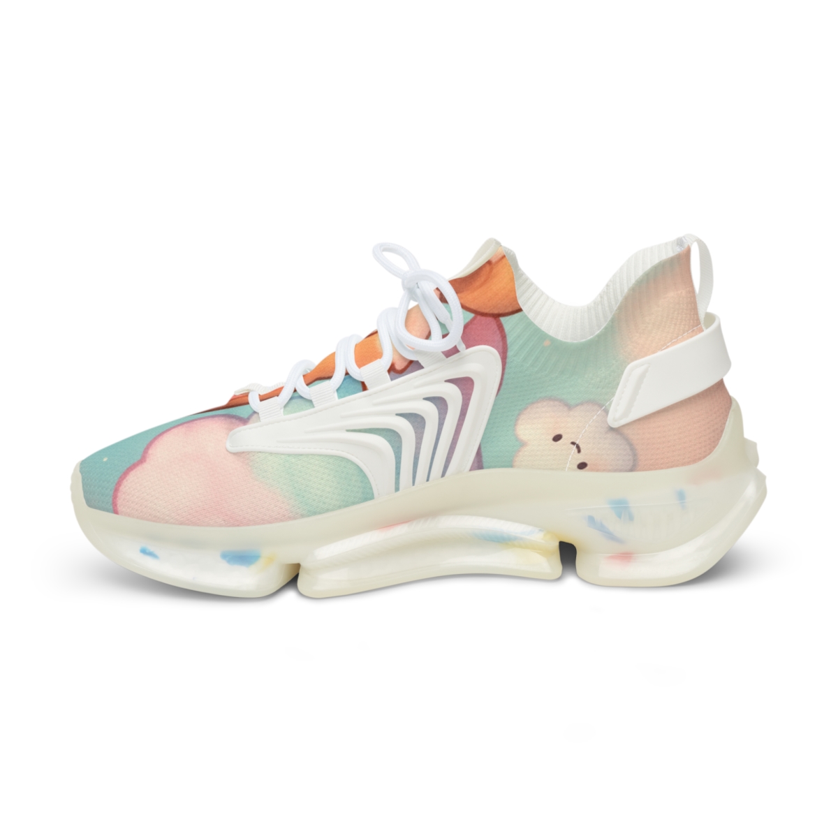 Cotton Candy Fox Float unique printed sneakers