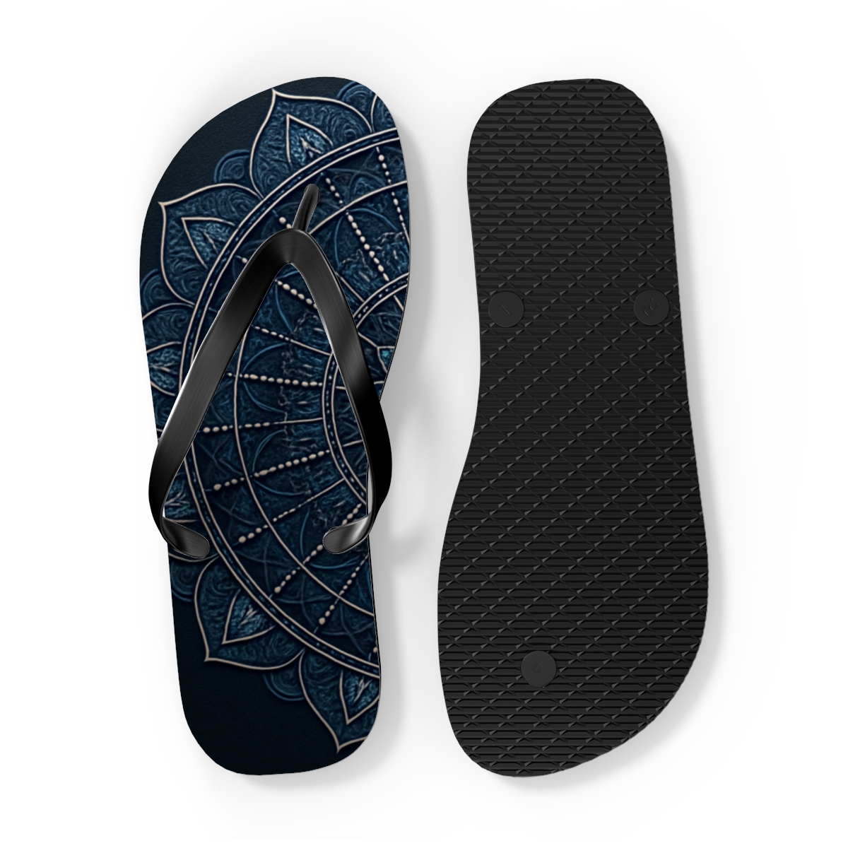 Quasar Filigree Compass designer logo flip flops