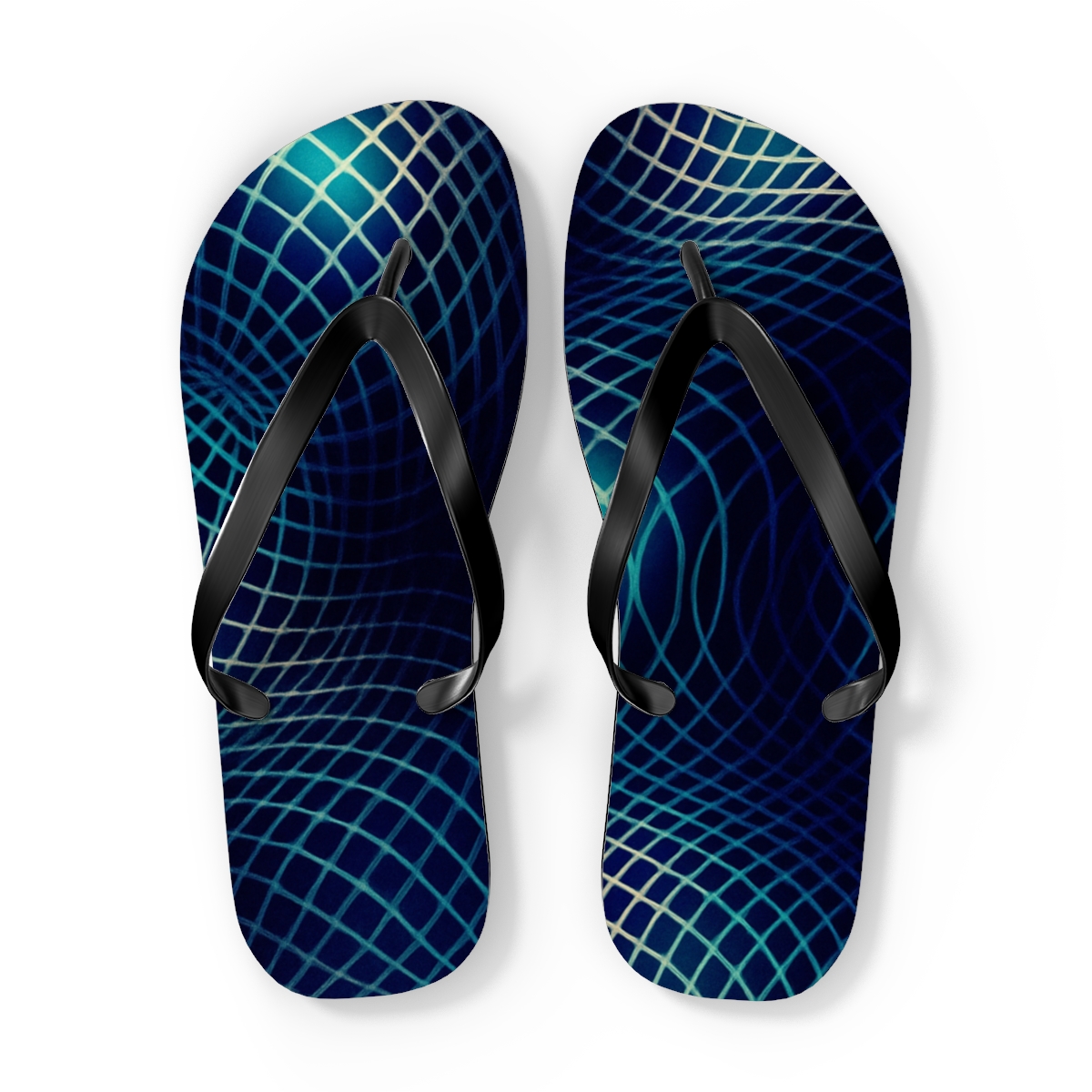 Moire Orbit Weave custom flip flops