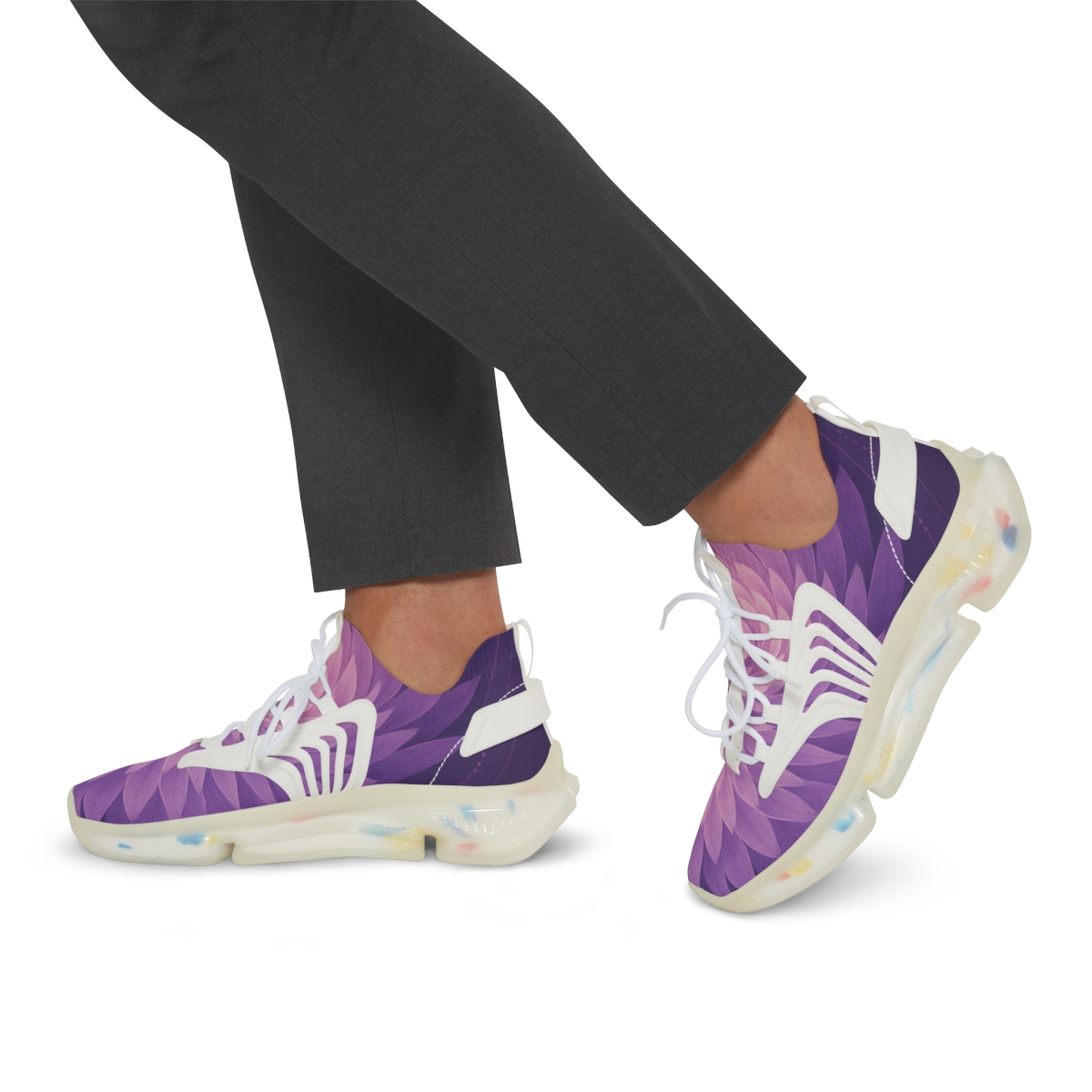 Petal Spiral Continuum personalized athletic sneakers