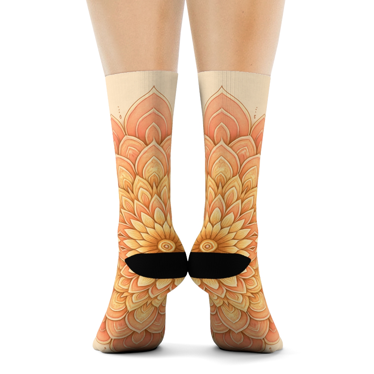 Petal Halo Fractal trendy colorful socks