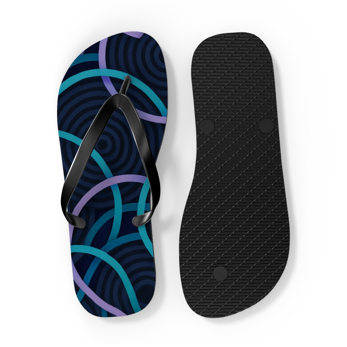 Moire Orbit Weave trendy printed flip flops