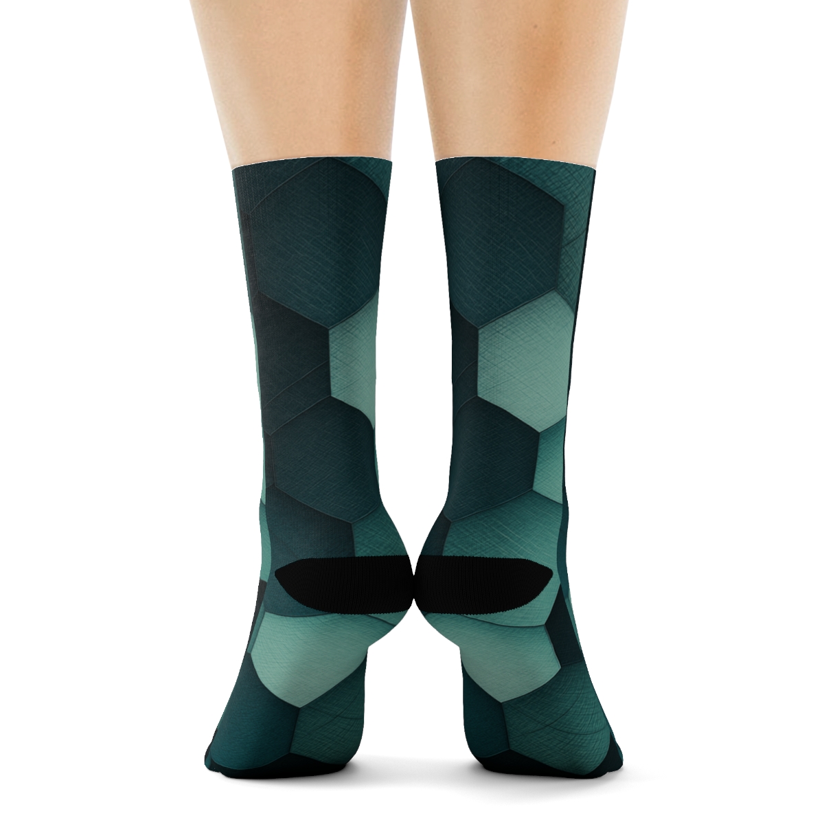 Hexa Moire Cascade personalized cozy socks