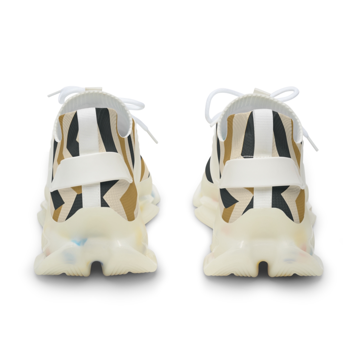 Chevron Step Grid personalized athletic sneakers