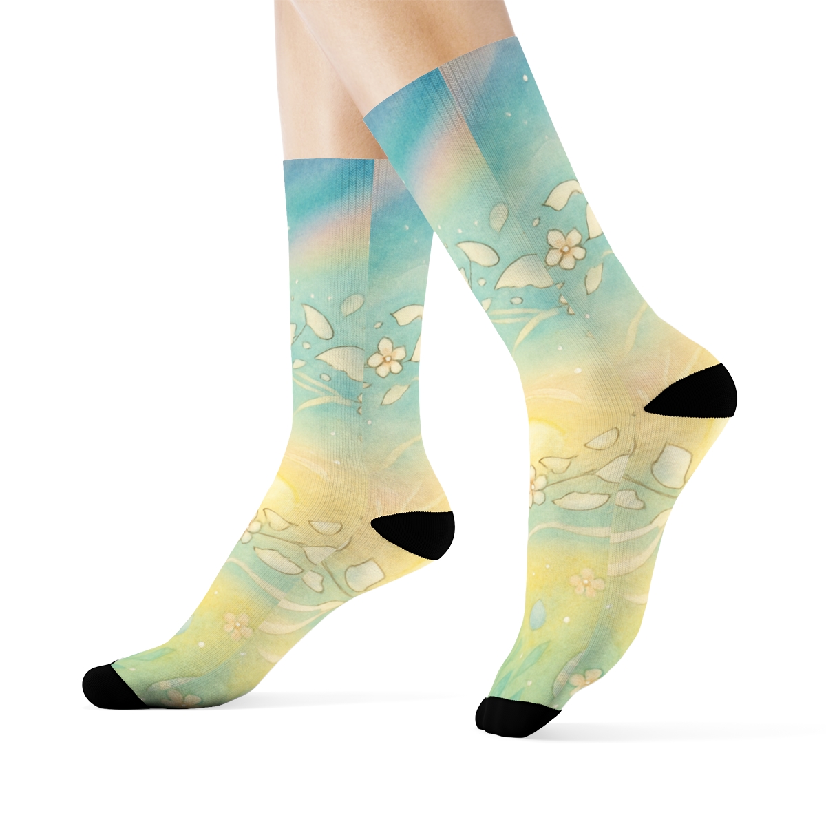 Easter Dawn Eggshell Aurora sports performance socks