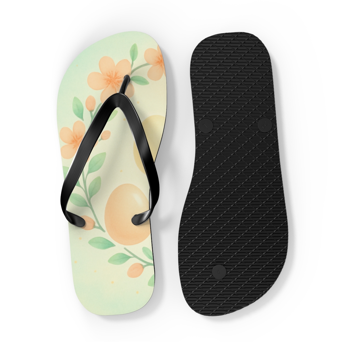 Spring Equinox Egg Nebula Wreath custom flip flops