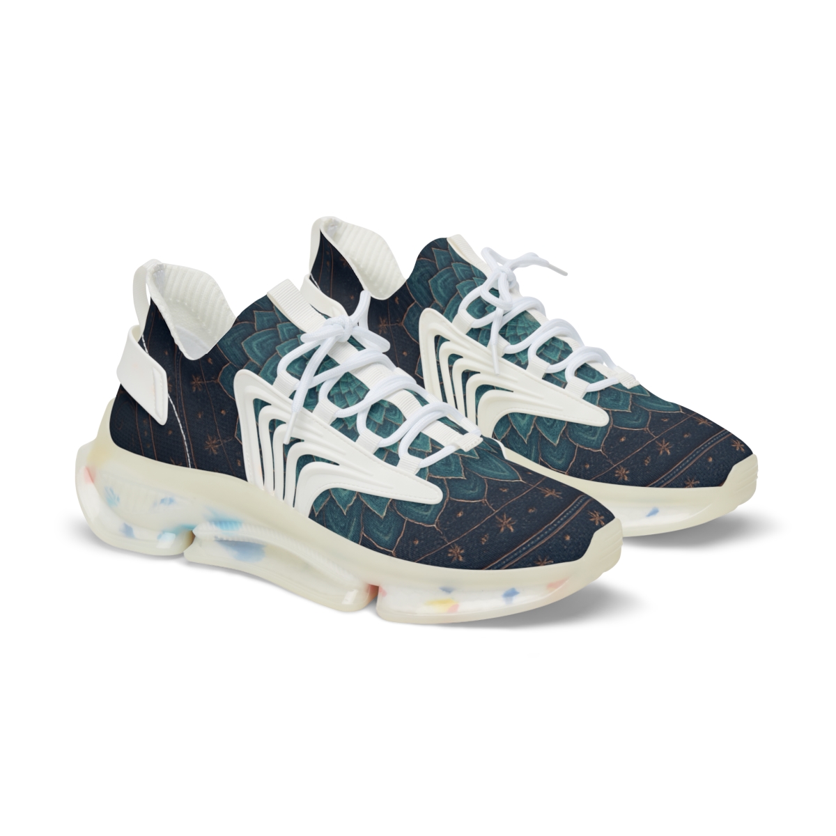 Fractal Petal Constellation personalized athletic sneakers