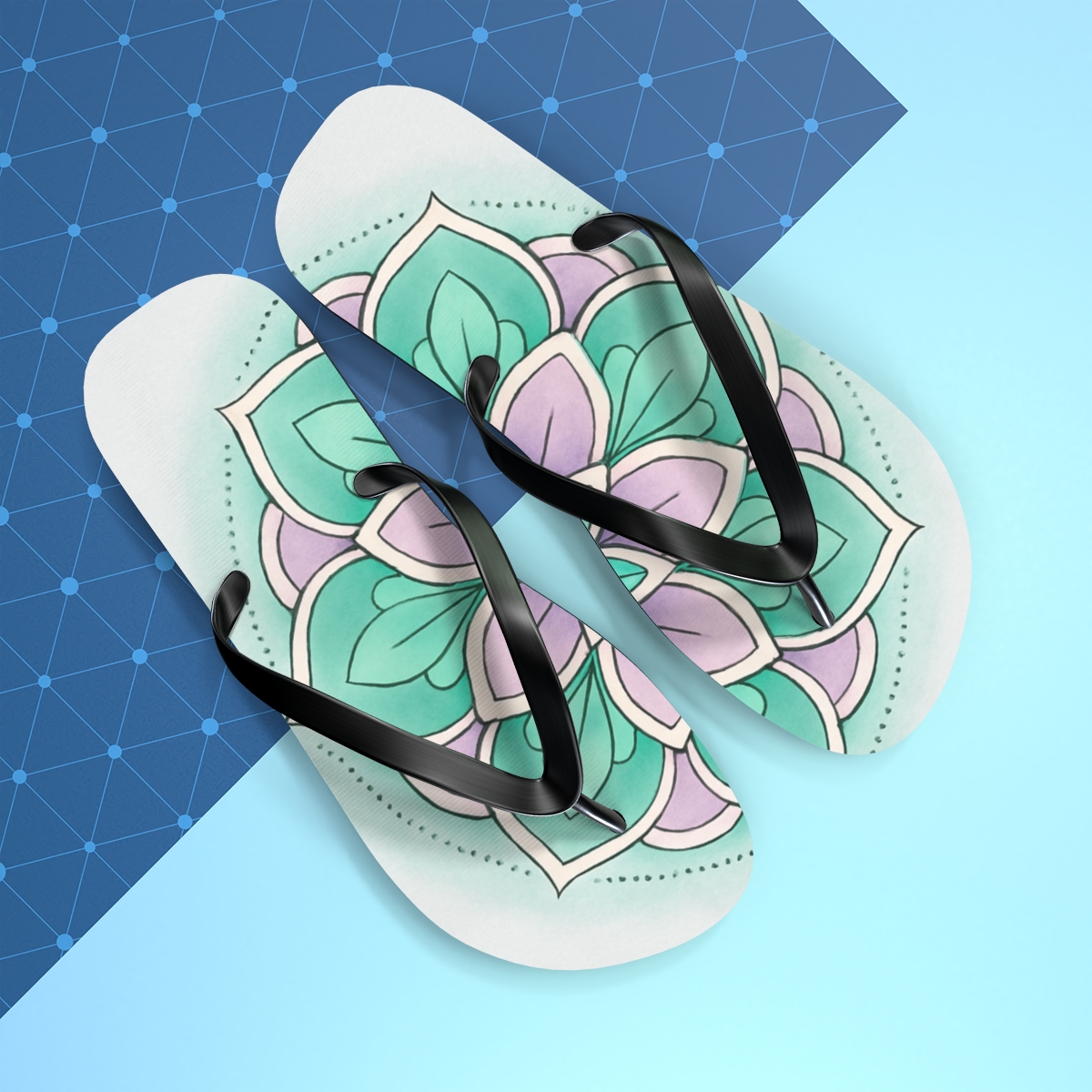 Aurora Prism Rosette stylish summer flip flops