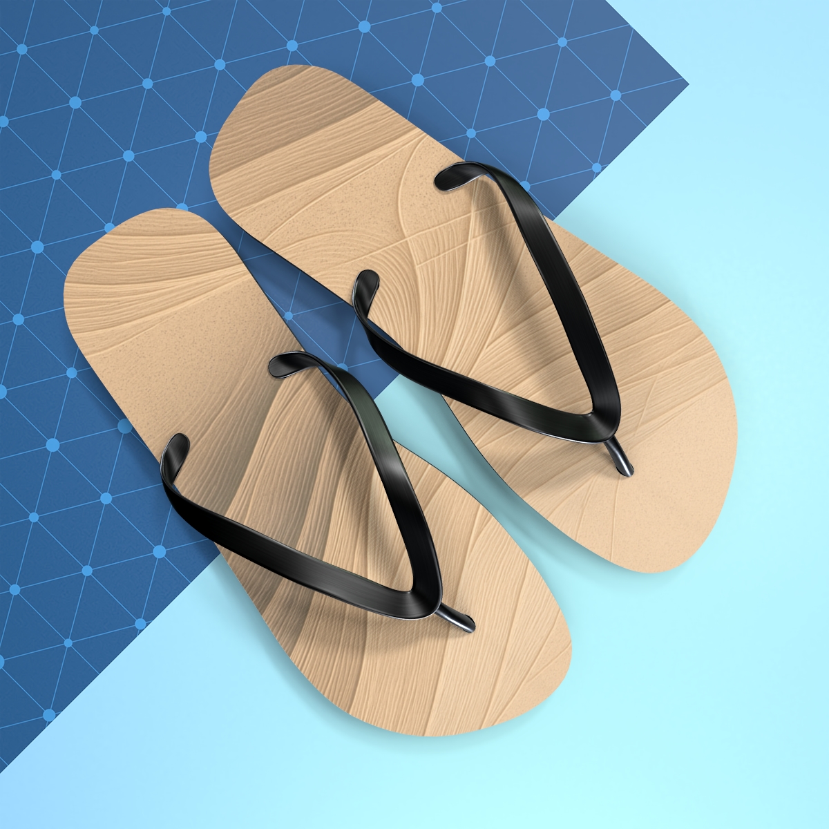 Wind Arc Silt Weave unique graphic flip flops